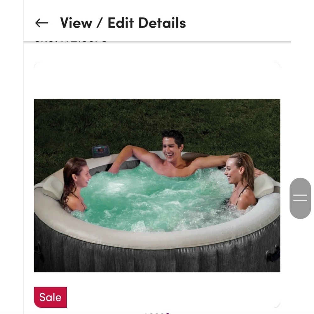 5-person inflatable above ground hot tub vinyl